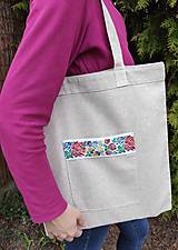 Nákupné tašky - Textilná nákupná taška s folklórnym motívom - 13246045_