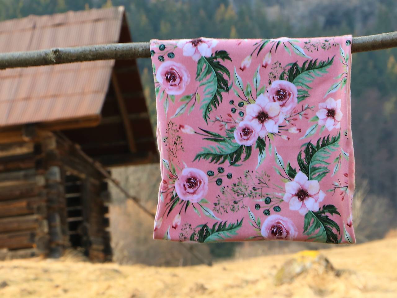 Vintage rose čiapka, nákrčník alebo set (Nákrčník)