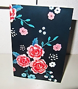 Papier - Pohľadnica čierna ruža - otváracia - 13246419_
