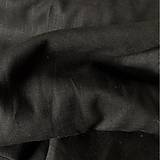 Textil - (23) 100 % predpraný ľan čierny, šírka 135 cm - 13248018_