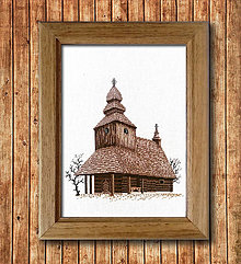 Dekorácie - Drevený kostolík  Ruská Bystrá - 13247987_