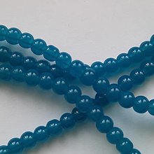 Korálky - Candy Jade Beads™-4mm-30ks (azúrová) - 13255164_