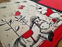 Úžitkový textil - Zástena za posteľ - Zajac a koník - 13254028_