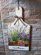 Dekoračný lopárik - Levanduľovo - zvončekové zátišie