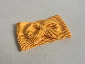 Čiapky, čelenky, klobúky - Pletené čelenky / 37 farieb (Žltá medová) - 13257888_
