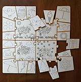 Hračky - Drevené puzzle "Ročné obdobia" - 13256523_