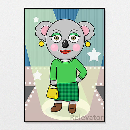 Grafika - Módna koala (vyspelá Anna) - 13259387_