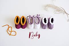 Detské topánky - Bavlnené papučky so šnúrkami pre bábätko - 13261711_