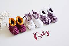 Detské topánky - Bavlnené papučky so šnúrkami pre bábätko - 13261713_