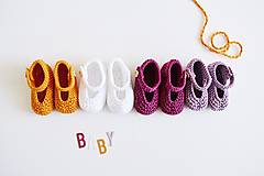 Detské topánky - Bavlnené balerínky pre bábätko - 13261854_