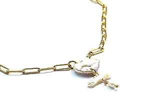Náhrdelníky - Pozlacený náhrdelník BRYXI s přívěskem - 13260931_