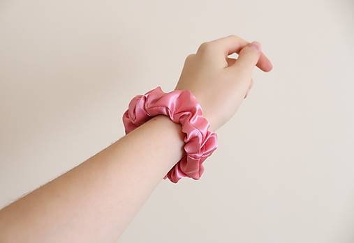 Ozdoby do vlasov - Saténová scrunchie | MINI - 13260665_
