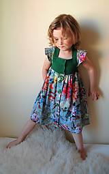 Detské oblečenie - Dievčenské šaty s háčkovaným živôtikom (Dália) - 13262345_