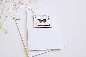 Papiernictvo - Svadobný pozdrav - srdce/motýľ (Motýľ) - 13263936_