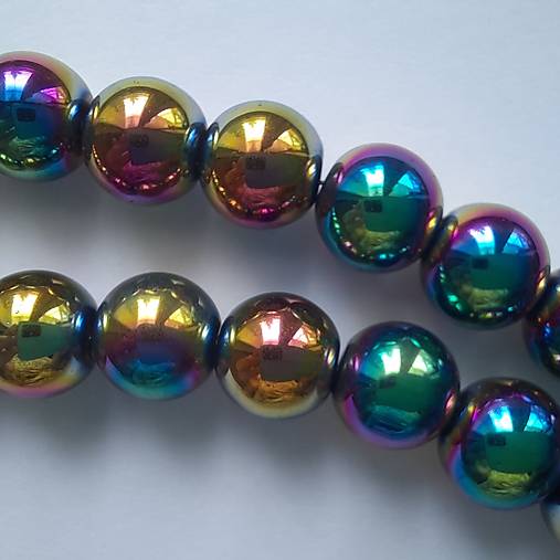 Sklenené korálky Bubble Beads AB™  (10mm-dúhová-1ks)