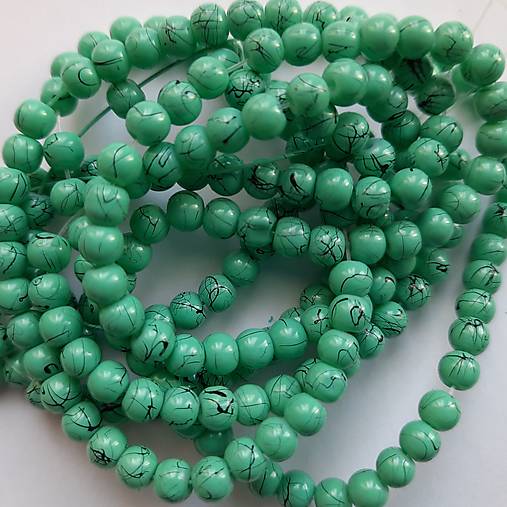 Candy Jade Beads™-4mm-30ks (krakl tyrkys)