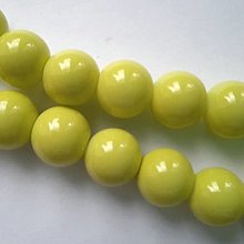 Korálky - Sklenené korálky Panacolor ™ 10mm-1ks (žltozelená) - 13265907_