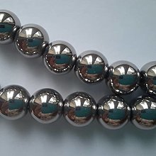 Korálky - Sklenené korálky Bubble Beads AB™  (10mm-strieborná-1ks) - 13266102_