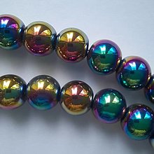 Korálky - Sklenené korálky Bubble Beads AB™  (10mm-dúhová-1ks) - 13266106_