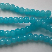 Korálky - Candy Jade Beads™-4mm-30ks (sv.modrá) - 13266395_