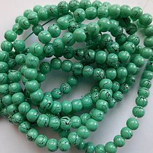 Korálky - Candy Jade Beads™-4mm-30ks (krakl tyrkys) - 13267173_