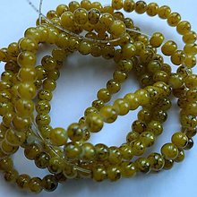 Korálky - Candy Jade Beads™-4mm-30ks (krakl olivová) - 13267177_