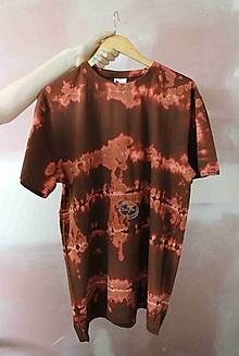 Topy, tričká, tielka - Tričko _T-shirt_batik_XL_uni_brown - 13265285_