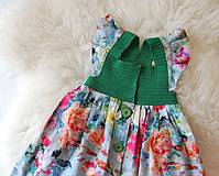 Detské oblečenie - Dievčenské šaty s háčkovaným živôtikom (Dália) - 13268442_