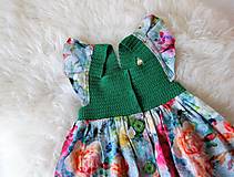 Detské oblečenie - Dievčenské šaty s háčkovaným živôtikom (Dália) - 13268443_