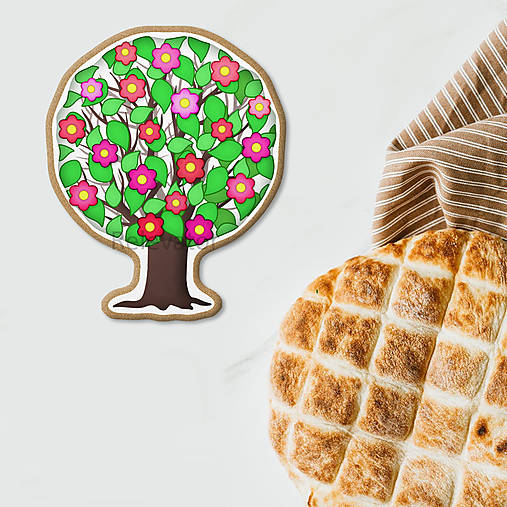 Dekorácie - Strom potlač na koláč - 13267372_