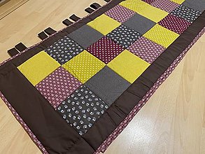 Úžitkový textil - Patchwork zástena nad posteľ 60 x 200 cm + putka 10 cm - 13276386_