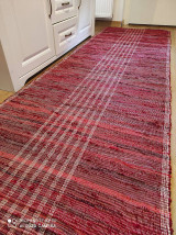 Úžitkový textil - Ručne tkaný koberec mix BORDOVÝ - 13271594_