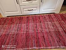 Úžitkový textil - Ručne tkaný koberec, 70 x 400, mix bordó - 13271595_