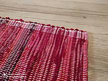 Úžitkový textil - Ručne tkaný koberec, 70 x 400, mix bordó - 13271683_