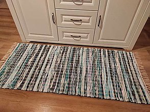 Úžitkový textil - Ručne tkaný koberec 70 x 150cm mix - 13271541_
