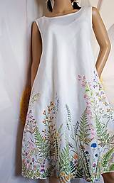 Šaty - Maľované ľanové šaty " Lúčne II. " - 13273026_