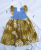 Detské oblečenie - Dievčenské šaty s háčkovaným živôtikom (Nezábudka) - 13272971_