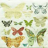Papier - S1081 - Servítky - motýľ, motýle, krídla, butterfly, sloboda - 13276856_