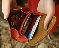 Peňaženky - Malá kožená peňaženka III., červená - 13279875_