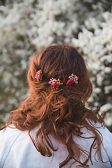 Ozdoby do vlasov - Kvetinové vlásenky "slnko v rozkvitnutom sade" - 13277536_