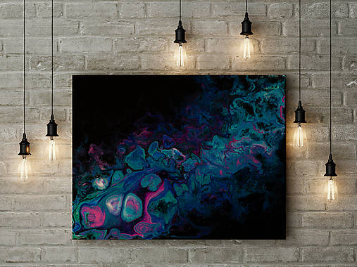 Obrazy - Mliečna dráha - abstraktný obraz - acrylic pouring - 13280361_