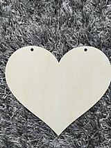 Polotovary - srdce z dreva 20x18 cm - 13285728_