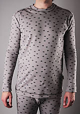 Pánske oblečenie - Pánska spodná vrstva šedá - biobavlna - 13285025_