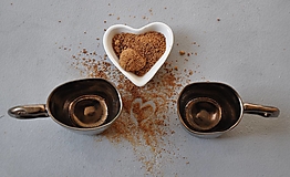 Nádoby - Šálka, hrnček espresso v glazúre kovovej farby S - 13283784_
