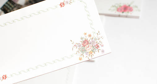 Papier - Obálka vzorovaná metalická (Kvety metalické) - 13285688_