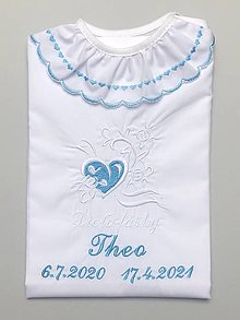 Detské oblečenie - Košieľka na krst K14 iná modrá - 13282435_