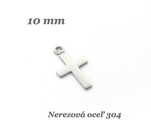 Komponenty - Krížik 10mm /M8142/ - nerezová oceľ 304 - 13286481_