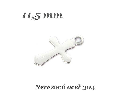  - Krížik 11,5mm /M8145/ - nerezová oceľ 304 - 13286778_