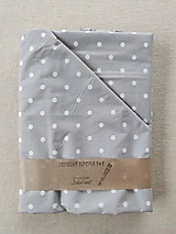 Úžitkový textil - Posteľné obliečky LUX 140 x 200/ 70 x 90 cm Bodka šedá - 13288204_