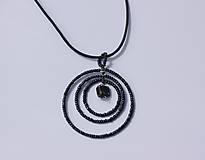 Náhrdelníky - Čierny elgantný perleťový prívesok - náhrdelník - 13286799_
